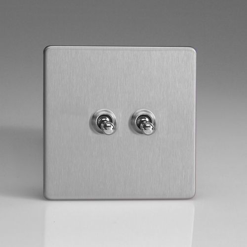 Interruptor de alavanca - ACB-TS2 - ALSO & CO - de embutir / duplo / em aço