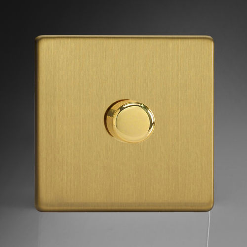 Interruptor dimmer de botão rotativo - LTB-DSL - ALSO & CO - de embutir / em latão escovado / contemporâneo