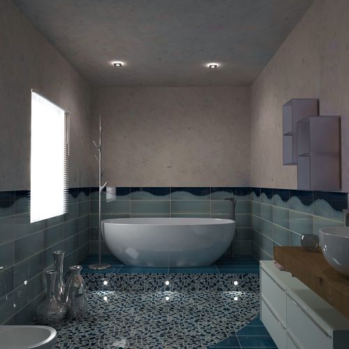 Placas de revestimento com padrão ondulado - CRAKL.È : ONDA GRIGIO SKY - AcquarioDue - em cerâmica / com relevo / para ambiente interno
