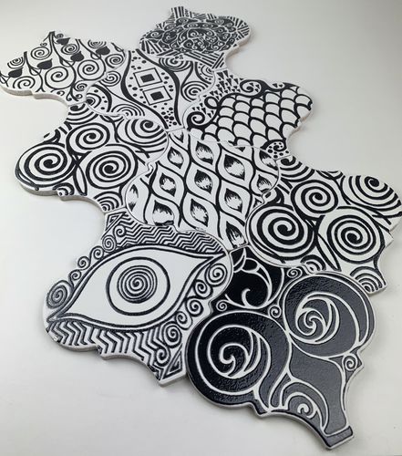 Placas de revestimento em cerâmica esmaltada - KLIMT KL8 W300 - AcquarioDue - fosca / polida / para ambiente interno
