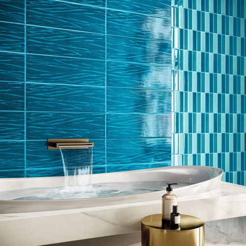 Placas de revestimento em cerâmica esmaltada - CRAKLE OCEANI - AcquarioDue - polida / para ambiente interno / para banheiro