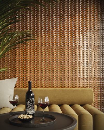 Placas de revestimento em cerâmica esmaltada - KUSPIS A73 Terracotta - AcquarioDue - polida / brilhante / com relevo