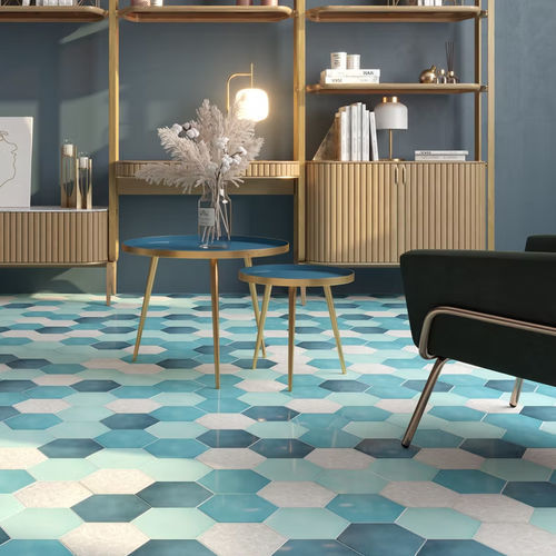 Revestimento hexagonal em cerâmica - WONDER - AcquarioDue - fosco / polido / para ambiente interno