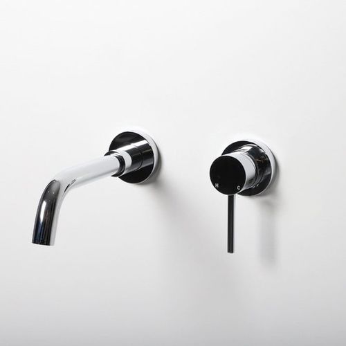 Misturador monocomando para lavatório - LUXE - Lusso Stone - de parede / em latão cromado / para banheiro