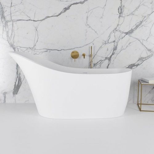 Banheira oval - NAPOLI 1690 - Lusso Stone - freestanding / em compósito / em aglomerado mineral