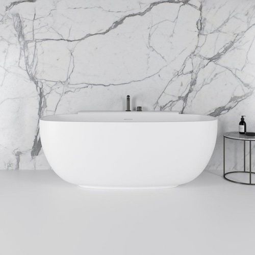 Banheira oval - MARNI 1580 - Lusso Stone - freestanding / em compósito / em aglomerado mineral