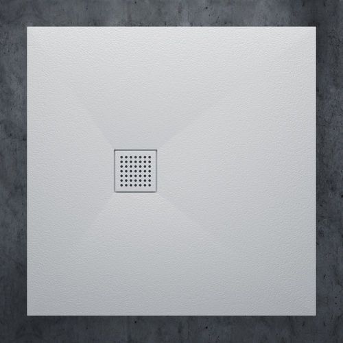 Piso de box quadrado - Lusso Stone - elevado / em pedra / em concreto