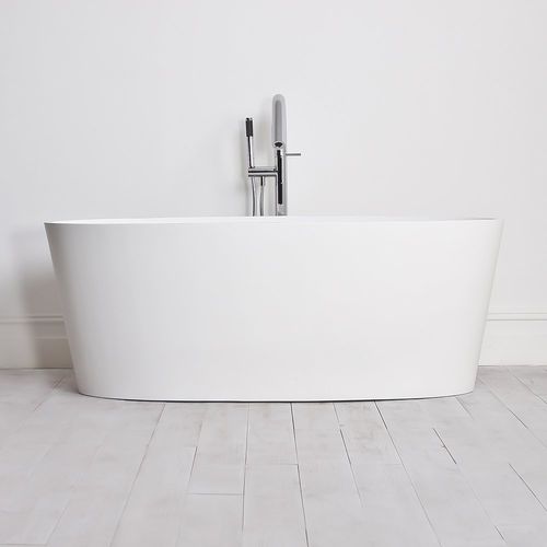 Banheira oval - KURV 1600 - Lusso Stone - freestanding / em compósito / em aglomerado mineral