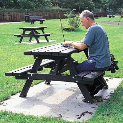 Mesa de piquenique clássica - Clifton™ Picnic Table  - Glasdon Group Limited - em plástico reciclado / em compósito / retangular