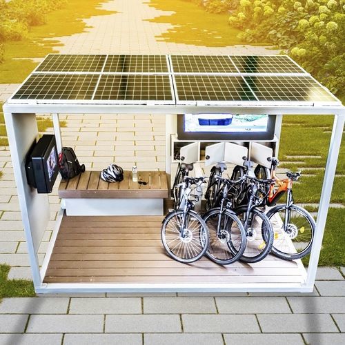 Estação de recarga para bicicletas elétricas - CHARMAX FRAME - HBT Energietechnik e.U. - solar / com sistema de segurança / WiFi