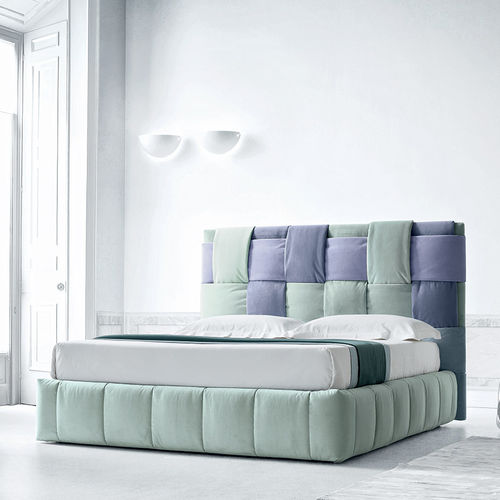 Cama de casal - TIFFANY - Felis s.r.l. unipersonale - contemporânea / estofada / com cabeceira