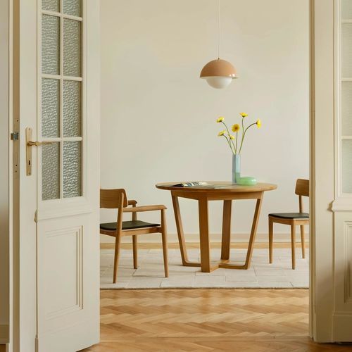 Mesa de jantar contemporânea - MATIS - take me HOME. - em carvalho / com base em carvalho / redonda