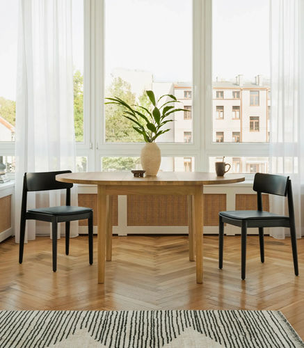 Mesa de jantar de design escandinavo - RUBIO - take me HOME. - em carvalho / em madeira maciça / com folheado de madeira