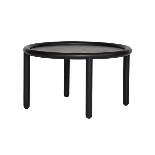 Mesa de centro de design minimalista - MONOLIT - take me HOME. - em aço revestido a pó / com folheado de madeira / em carvalho