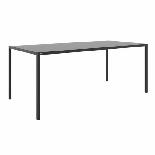 Mesa de jantar de design minimalista - SIMPLICO - take me HOME. - em aço revestido a pó / com base em aço termolacado / retangular