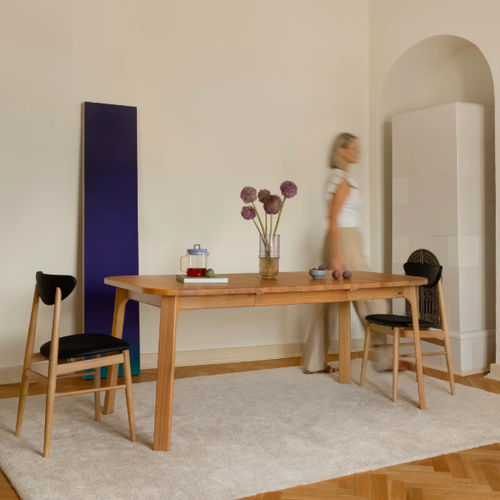 Mesa de jantar contemporânea - NORMAN - take me HOME. - em madeira maciça / em carvalho / com base em carvalho