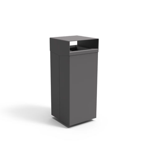Lixeira pública - QUADRAT - CROSO FRANCE - em aço galvanizado / em aço inoxidável / em aço Corten