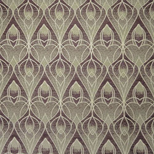 Tecido para estofados - CLARET NOUVEAU PATTERN - Loome Fabrics - para cortinas / estampado / em poliéster