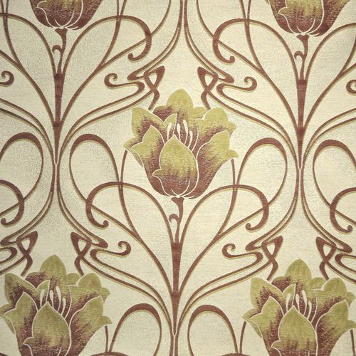 Tecido para estofados - GOLD FRENCH LILY - Loome Fabrics - para cortinas / com padrão floral / em poliéster
