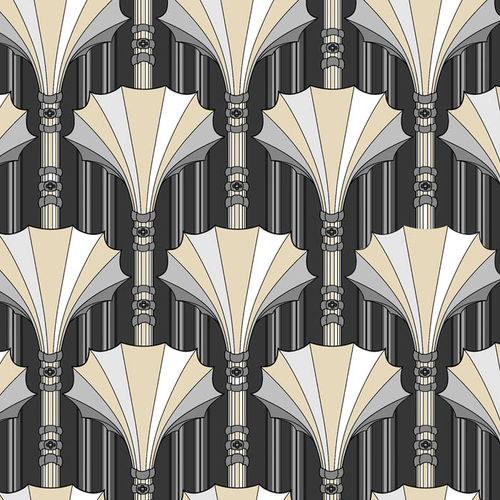 Tecido para cortinas - DECO ECLECTIC DECO SCALLOP COLUMNS - Loome Fabrics - estampado / em algodão