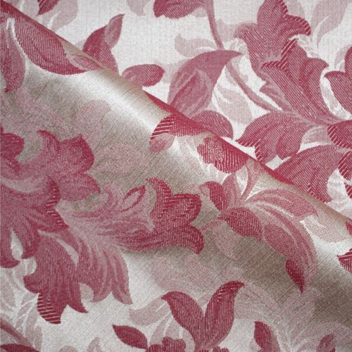 Tecido para cortinas - PORCHESTER BORDEAUX - Loome Fabrics - com padrão floral / em algodão / em poliéster