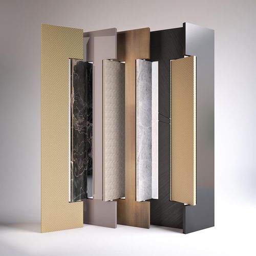Biombo contemporâneo - EMPIRE - Rossato Srl - em nogueira / metálico / em mármore