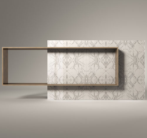 Aparador contemporâneo - SHELTON  - Rossato Srl - em ferro / em mármore / com base em ferro