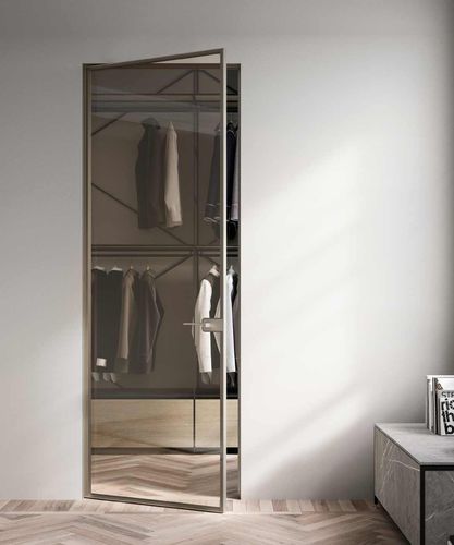 Porta interna - PIANA  - adielle srl - em alumínio / de abrir / pivotante com eixo lateral