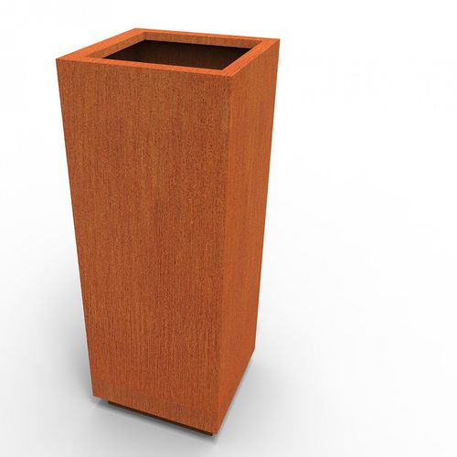 Floreira metálica - VAS-GZA-CRT - FUSAROMARIOSRL - trapezoidal / contemporânea / da linha comercial