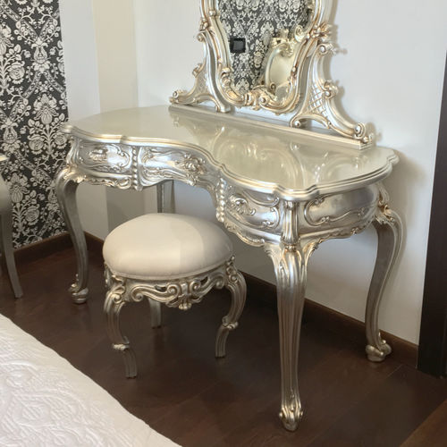 Banqueta novo Barroco - STRADIVARI  - ORSITALIA - em couro / em algodão / em seda