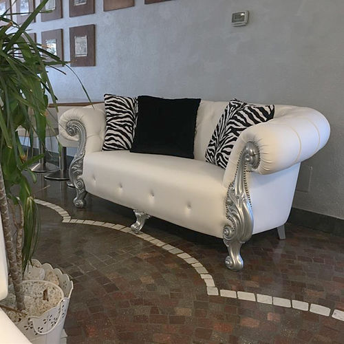Sofá compacto - OCEANO 2-SEATER - ORSITALIA - Chesterfield / em veludo / em cetim