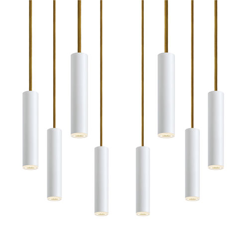 Luminária técnica pendente - GLAM S8 - INDELAGUE | ROXO Lighting - de LED / redonda / tubular