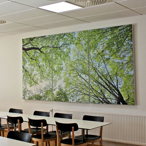 Painel acústico para parede - DEZIBEL PRINT - ZilenZio - suspenso / em tecido / em MDF