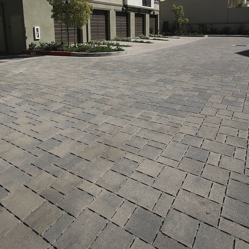 Bloco de pavimentação em pedra - AQUA-VIA TRIO - ACKER STONE - para ambiente externo / para pátio / liso