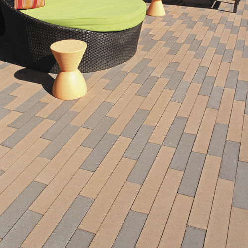 Bloco de pavimentação em pedra - 4 x 16 - ACKER STONE - para ambiente externo / para pátio / liso