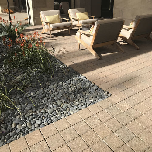 Bloco de pavimentação em pedra - 6 x 6 - ACKER STONE - para ambiente externo / para pátio / liso
