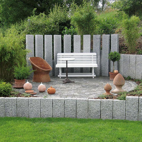 Cerca para jardim - UHL - em pedra natural / contemporânea
