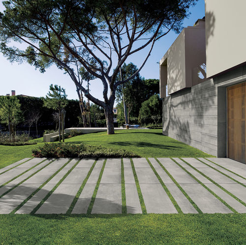 Placas de revestimento em grés porcelanato - CEMENTO 2.0 - KRONOS CERAMICHE - polida / para ambiente externo / de jardim