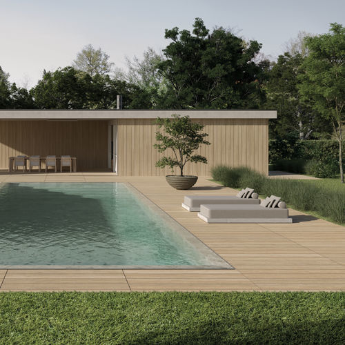 Placas de revestimento em madeira - AMBRE - KRONOS CERAMICHE - com acabamento natural / para ambiente externo / para beira de piscina