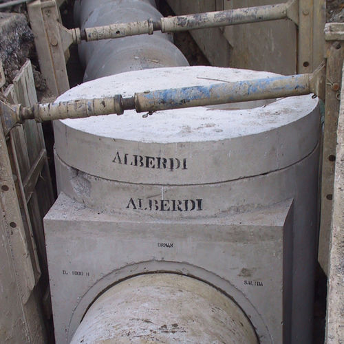 Tampa para caixa de inspeção em concreto armado - Prefabricados Alberdi - redonda / pré-fabricada