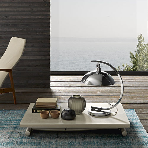 Mesa de centro contemporânea - BESSY - altacom italia - em madeira tingida / em laminado melamínico / com base metálica