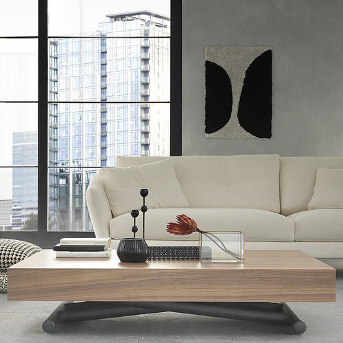Mesa de centro contemporânea - FEBO - altacom italia - em madeira / em laminado melamínico / com base metálica