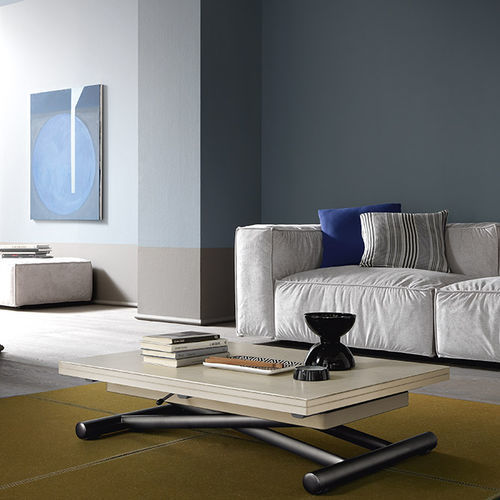 Mesa de centro contemporânea - CIAK - altacom italia - em vidro / em laminado melamínico / com base metálica