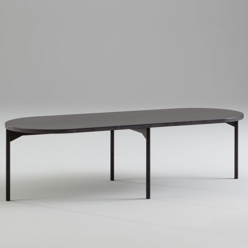 Mesa de jantar contemporânea - TALK - Jonas Ihreborn - metálica / em mármore / em Valchromat®