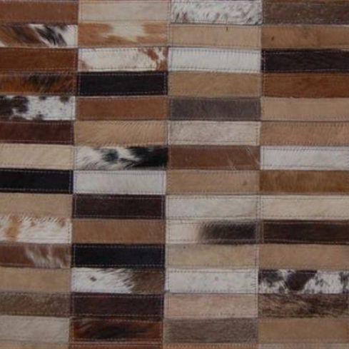 Tapete contemporâneo - CIGARS - Nash Andrea - com padrão geométrico / em pele de vaca / artesanal