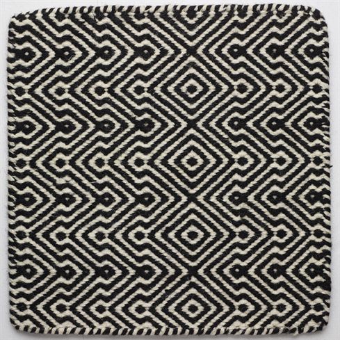 Carpete tecido - TIDE FLATWEAVE  - Nash Andrea - de lã / com padrão geométrico / preto