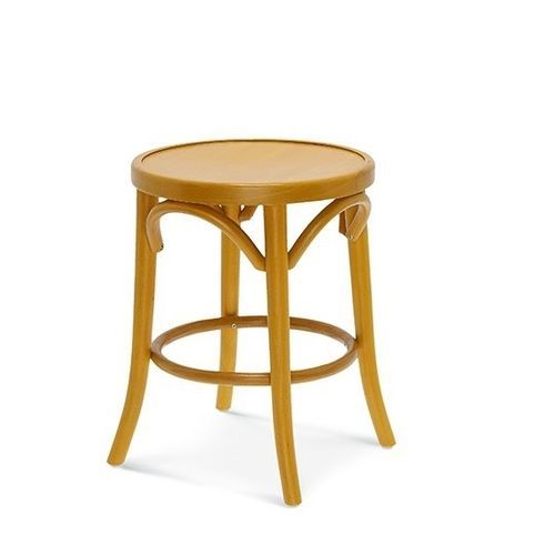 Banqueta clássica - 9739 - Fameg - em faia / com base em madeira / redonda