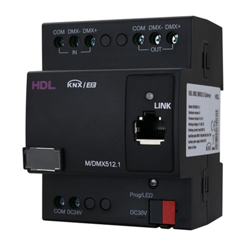 Módulo de interface passarela - M/DMX512.1 - HDL Automation Co., Ltd - em trilho DIN / para sistema de automação residencial / protocolo KNX