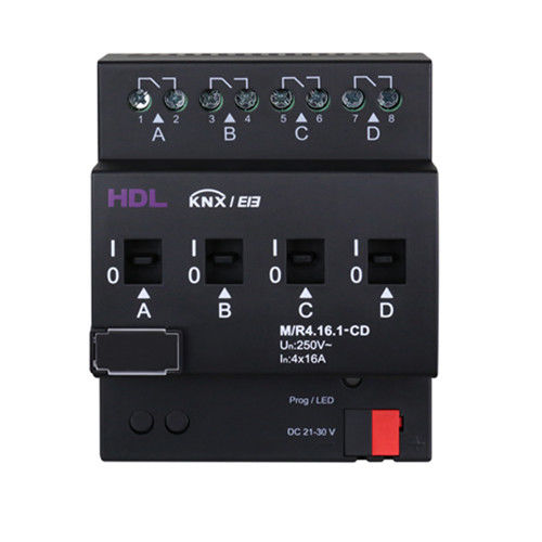 Atuador de comutação para sistema de automação residencial - M/R4.16.1-CD - HDL Automation Co., Ltd - protocolo KNX / em trilho DIN / da linha residencial