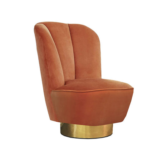 Poltrona contemporânea - MONTI - Moanne - em veludo / personalizável / feita à mão